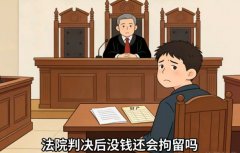法院判决后没钱还会拘留吗